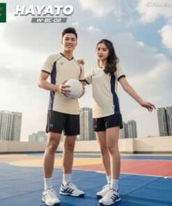 Đồng Phục Bóng Chuyền Nữ Màu Kem – Mã W-BC-02