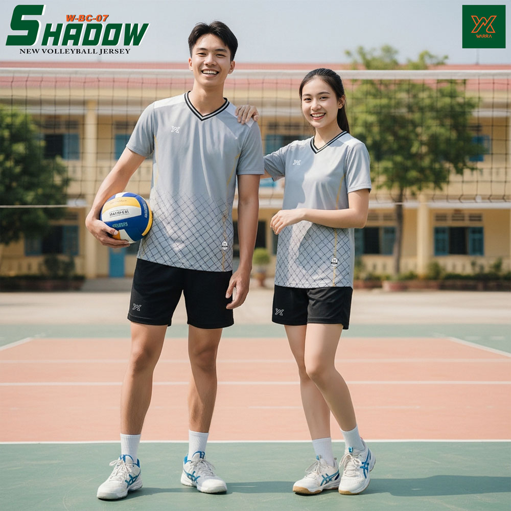Áo Bóng Chuyền Trắng SHADOW W.BG-07 - Phối Đỏ Caro Năng Động - Ảnh 6