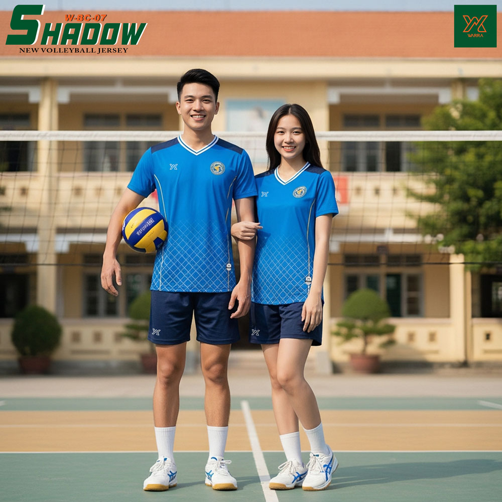 Áo Bóng Chuyền Trắng SHADOW W.BG-07 - Phối Đỏ Caro Năng Động - Ảnh 7
