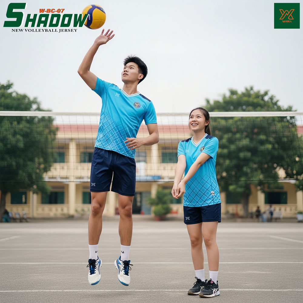 Áo Bóng Chuyền Trắng SHADOW W.BG-07 - Phối Đỏ Caro Năng Động - Ảnh 9