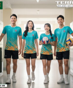 Áo Bóng Chuyền Nữ W-BC-08 Màu Xanh Ngọc – Năng Động & Nổi Bật