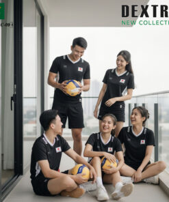 Áo Bóng Chuyền Nữ W-BC-09 Màu Đen - Thiết Kế Unisex, Cá Tính Và Năng Động