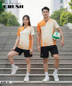 Áo Bóng Chuyền CRUSH W-BC-12 Kem – Cam Năng Động