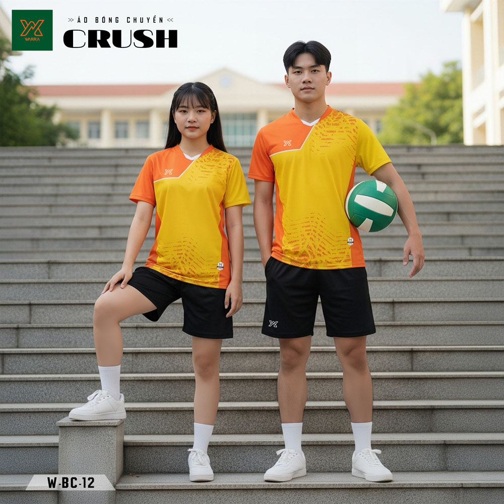 Áo Bóng Chuyền CRUSH W-BC-12 Kem – Cam Năng Động - Ảnh 6