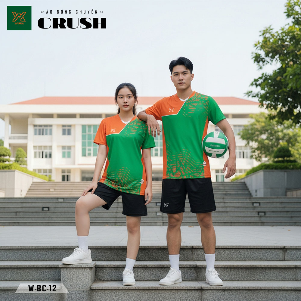Áo Bóng Chuyền CRUSH W-BC-12 Kem – Cam Năng Động - Ảnh 7