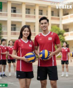 Bộ đồng phục thể thao VORTEX đỏ tươi - Năng lượng và đột phá