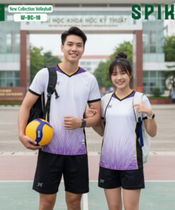 Áo Bóng Chuyền YX Spike W-BC-16 Trắng Tím Vàng - Năng Động & Cá Tính