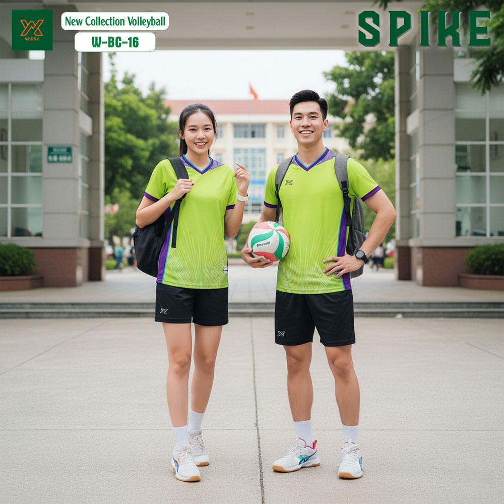 Áo Bóng Chuyền YX Spike W-BC-16 Trắng Tím Vàng - Năng Động & Cá Tính - Ảnh 6