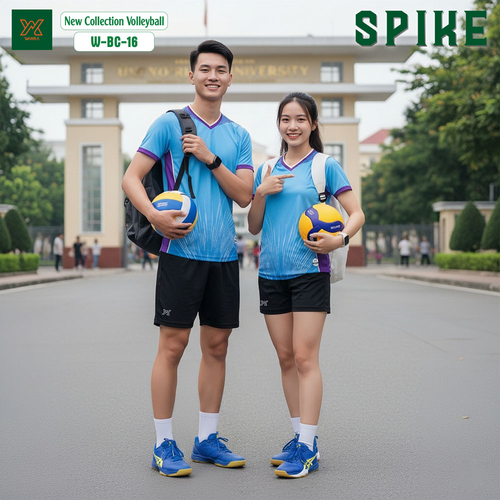 Áo Bóng Chuyền YX Spike W-BC-16 Trắng Tím Vàng - Năng Động & Cá Tính - Ảnh 9