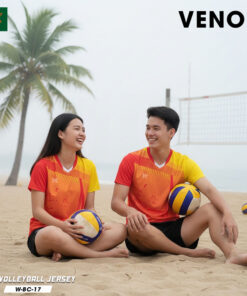 Đồng phục bóng chuyền nữ VENOM W-BC-17 – Cam Đỏ Năng Động