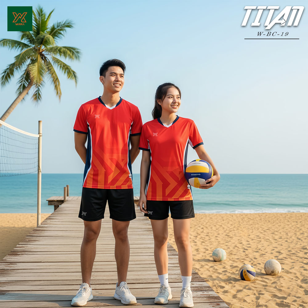 Đồng phục bóng chuyền bãi biển W-BC-19 màu Đen dòng TITAN - YX - Ảnh 2