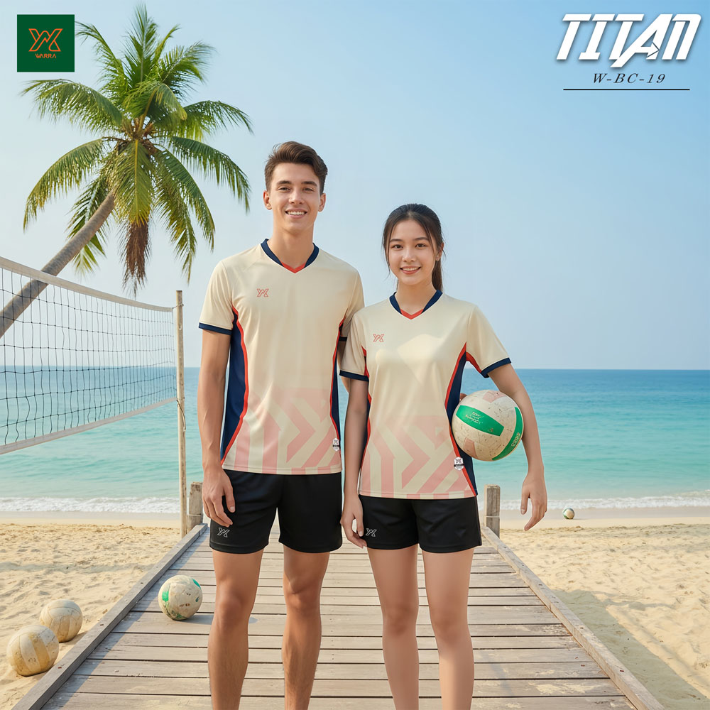 Đồng phục bóng chuyền bãi biển W-BC-19 màu Đen dòng TITAN - YX - Ảnh 4
