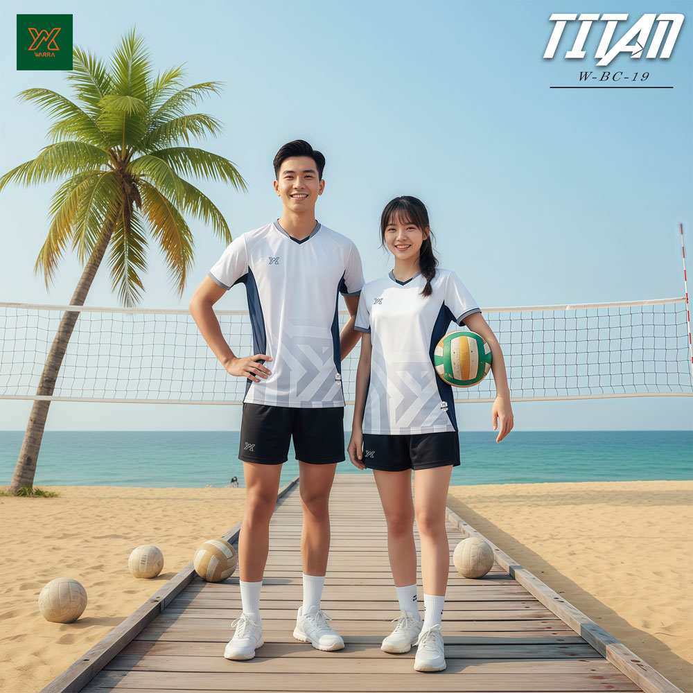 Đồng phục bóng chuyền bãi biển W-BC-19 màu Đen dòng TITAN - YX - Ảnh 5