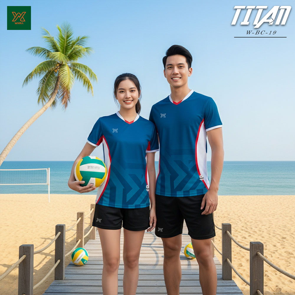 Đồng phục bóng chuyền bãi biển W-BC-19 màu Đen dòng TITAN - YX - Ảnh 9