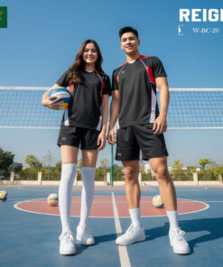 Áo Bóng Chuyền Nữ W-BC-20 Màu Đen Cá Tính