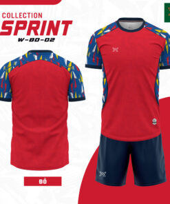 Áo Bóng Đá Warra SPRINT W-BD-02 - Đỏ Tươi Năng Động