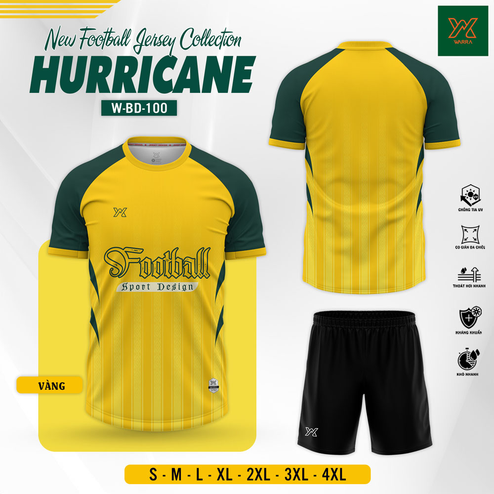 Áo Bóng Đá HURRICANE – W-BD100 Tím - Ảnh 4