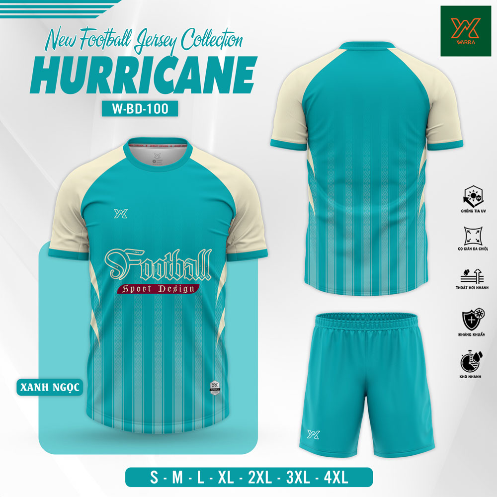 Áo Bóng Đá HURRICANE – W-BD100 Tím - Ảnh 8