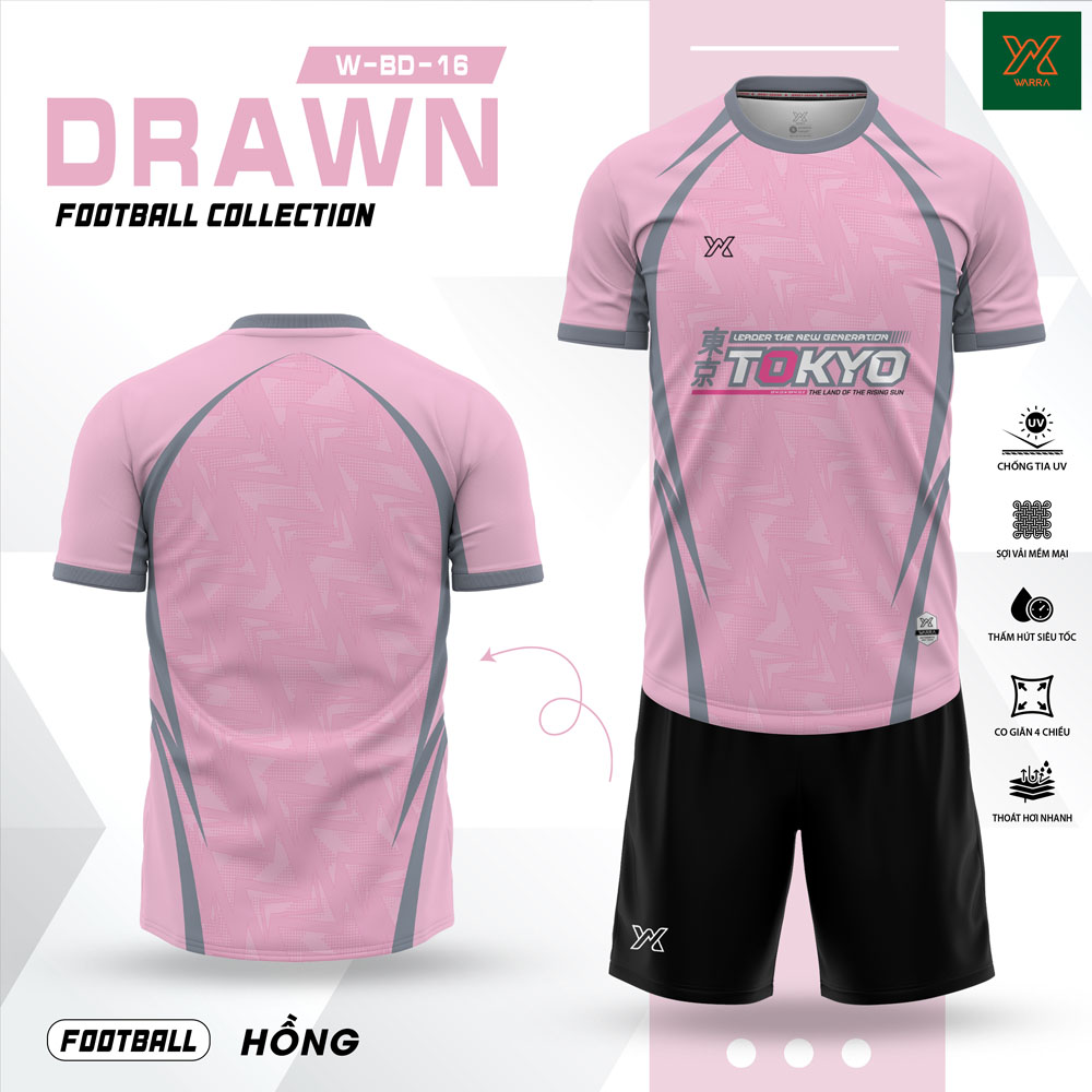 Áo bóng đá nam trắng viền xanh lá – TOKYO đậm chất thể thao - Ảnh 3