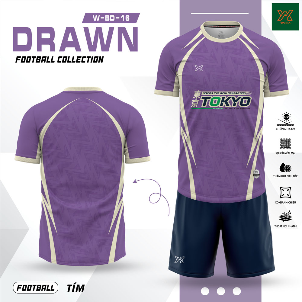 Áo bóng đá nam trắng viền xanh lá – TOKYO đậm chất thể thao - Ảnh 5