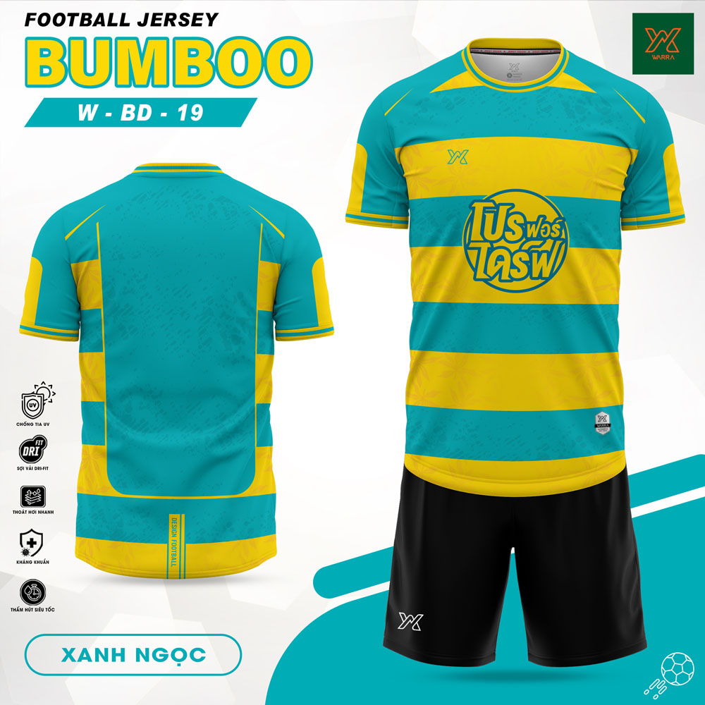 Áo Bóng Đá BUMBOO W-BD-19 Màu Kem Đỏ Đô - Ảnh 7