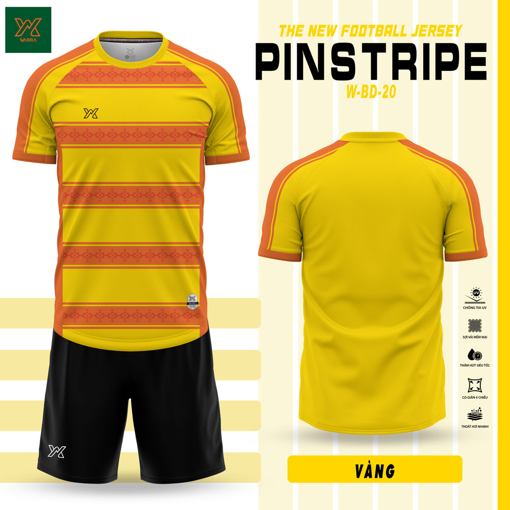 Áo Bóng Đá PINSTRIPE W-BD-20 Trắng/Xanh Ngọc – Năng Động & Chuyên Nghiệp - Ảnh 5