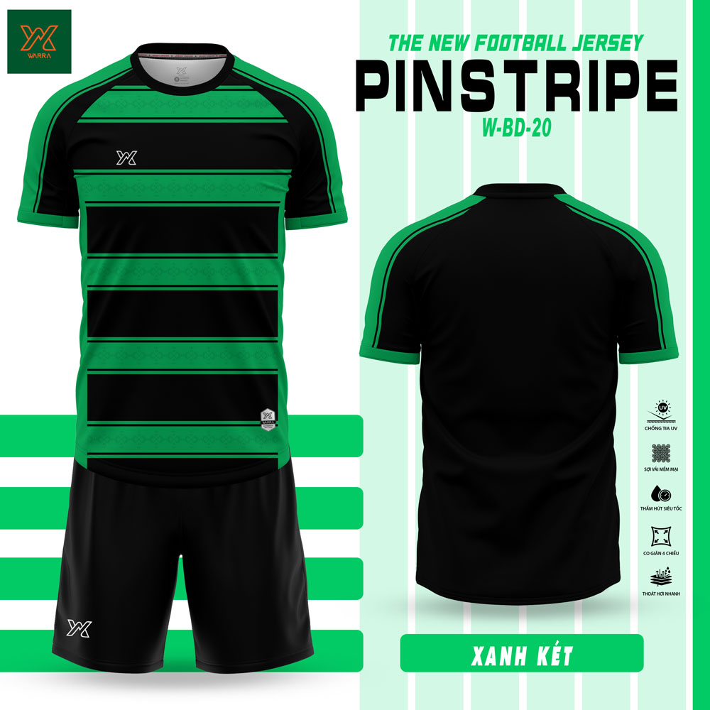 Áo Bóng Đá PINSTRIPE W-BD-20 Trắng/Xanh Ngọc – Năng Động & Chuyên Nghiệp - Ảnh 7