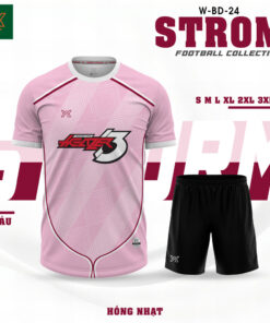Áo Bóng Đá Nữ W-BD-24 Màu Hồng Nhật Thời Trang Thể Thao