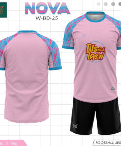Áo bóng đá NOVA W-BD-25 Hồng Pastel – Cá tính và Nổi bật trên sân cỏ