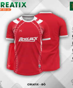 Áo Bóng Đá Năng Động Màu Đỏ Tươi – W-BD-26