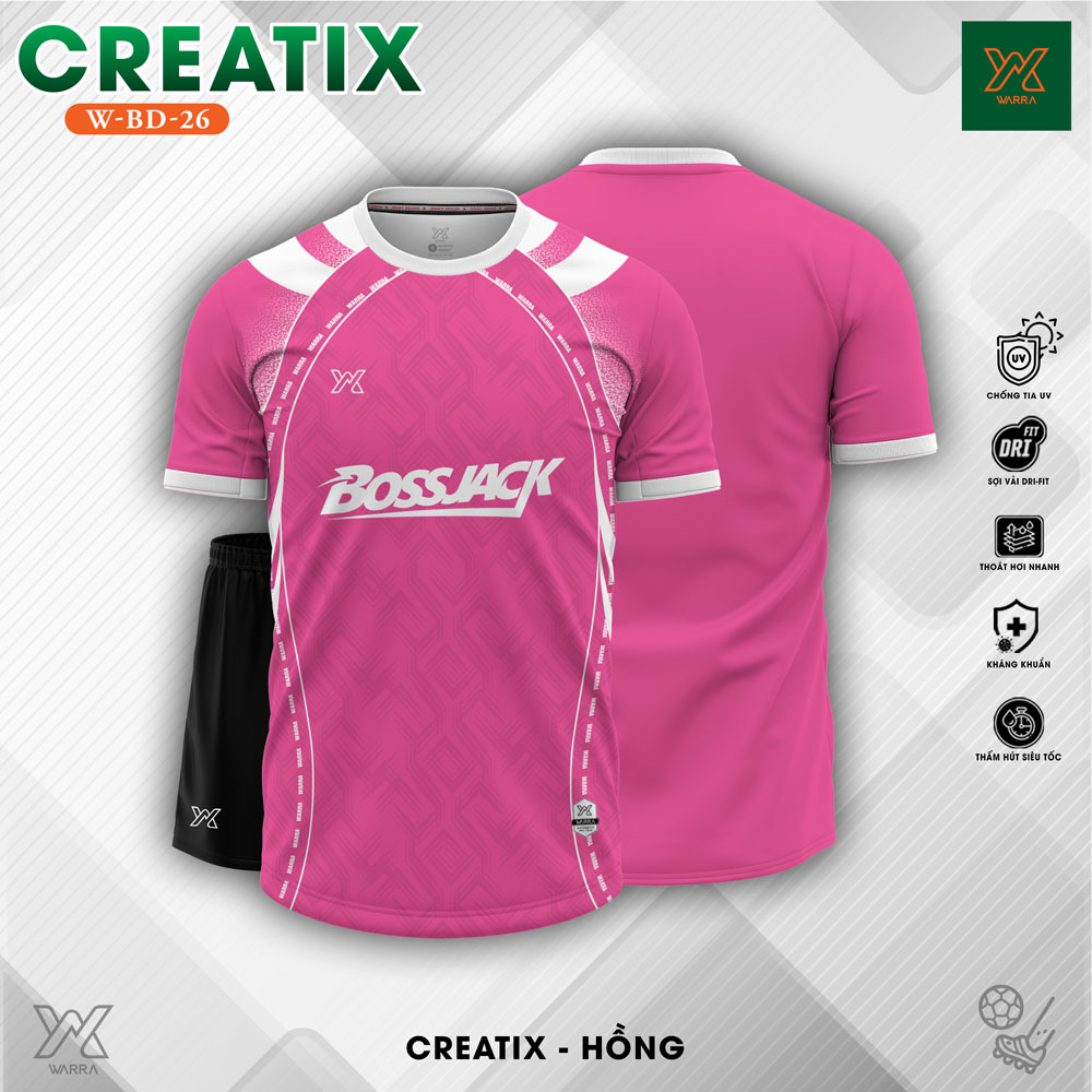 Áo Bóng Đá Năng Động Màu Đỏ Tươi – W-BD-26 - Ảnh 8
