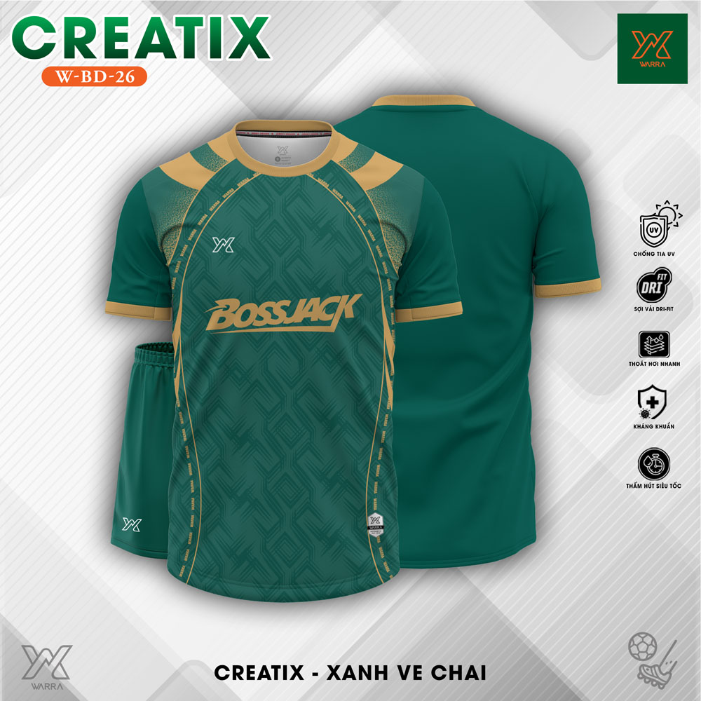 Áo Bóng Đá Năng Động Màu Đỏ Tươi – W-BD-26 - Ảnh 2