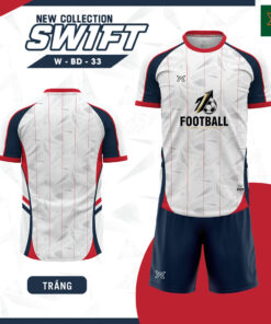 Áo Bóng Đá SW1FT W-BD-33 Trắng – Sạch Sẽ, Tinh Tế Và Mạnh Mẽ Trên Sân Cỏ