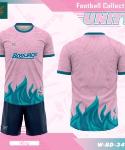 Bộ Quần Áo Bóng Đá W-BD-34 Màu Hồng Pastel – Phá Cách Và Nhiệt Huyết