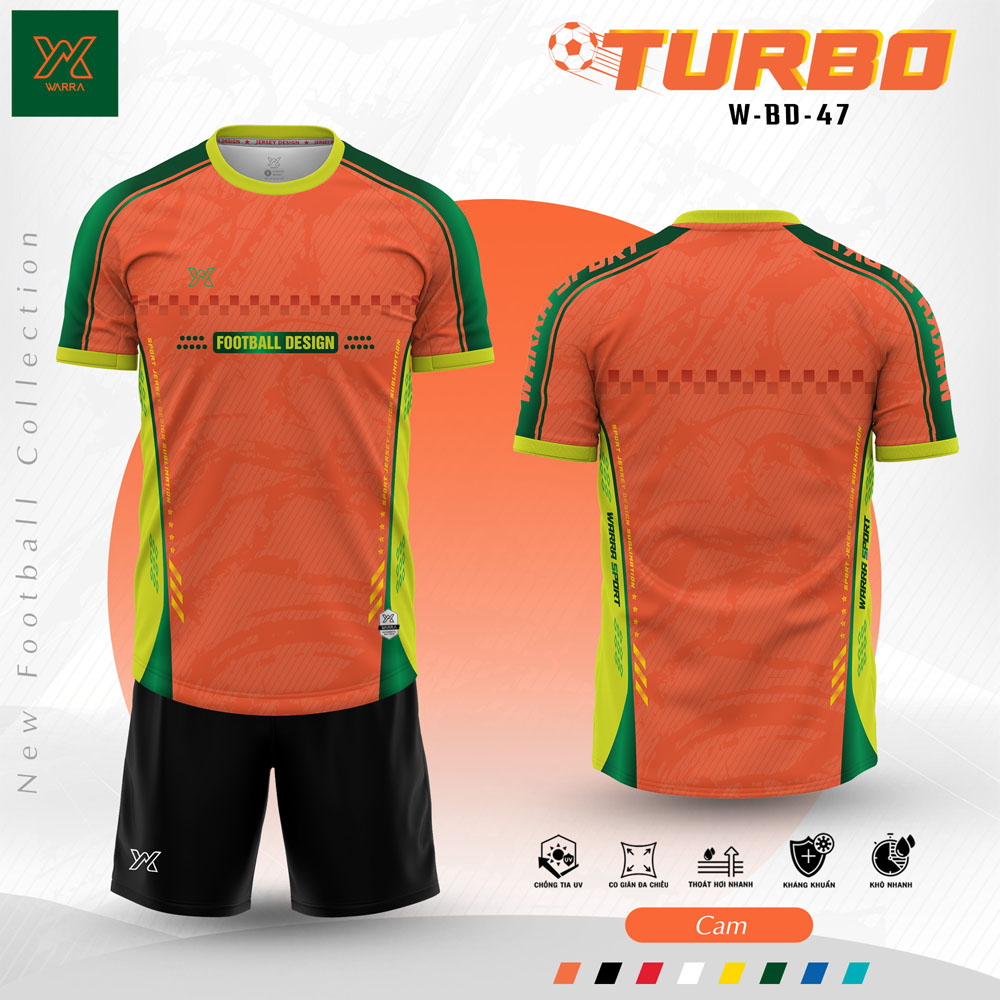Bộ Quần Áo Bóng Đá TURBO W-BD-47 – Xanh Bích Năng Động - Ảnh 2