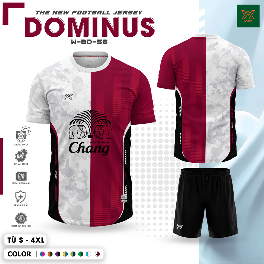 Áo Bóng Đá Dominus W-BD-56 Màu Trắng Xanh Dương Năng Động - Ảnh 3