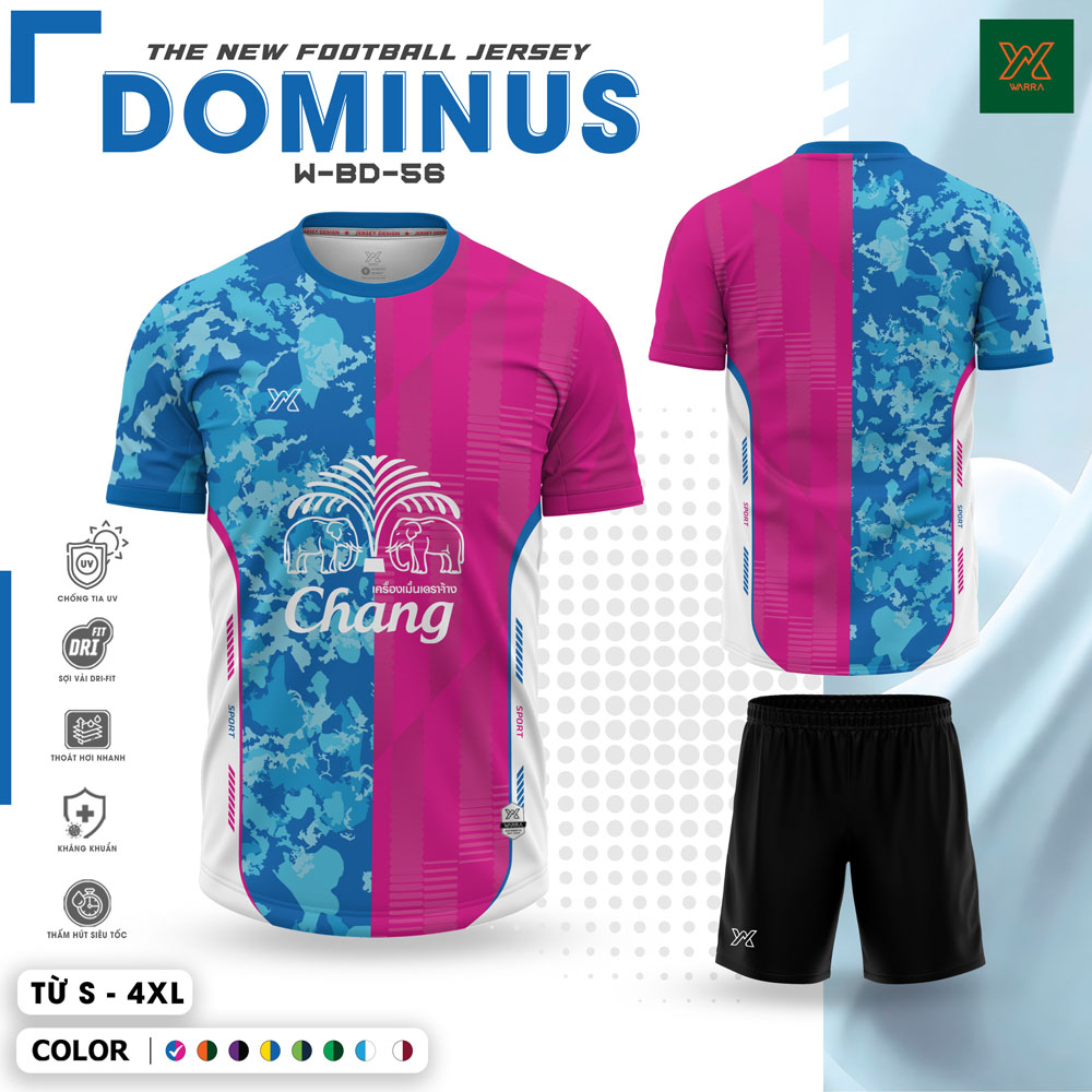 Áo Bóng Đá Dominus W-BD-56 Màu Trắng Xanh Dương Năng Động - Ảnh 6