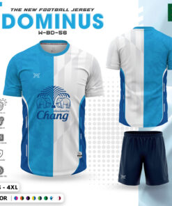 Áo Bóng Đá Dominus W-BD-56 Màu Trắng Xanh Dương Năng Động