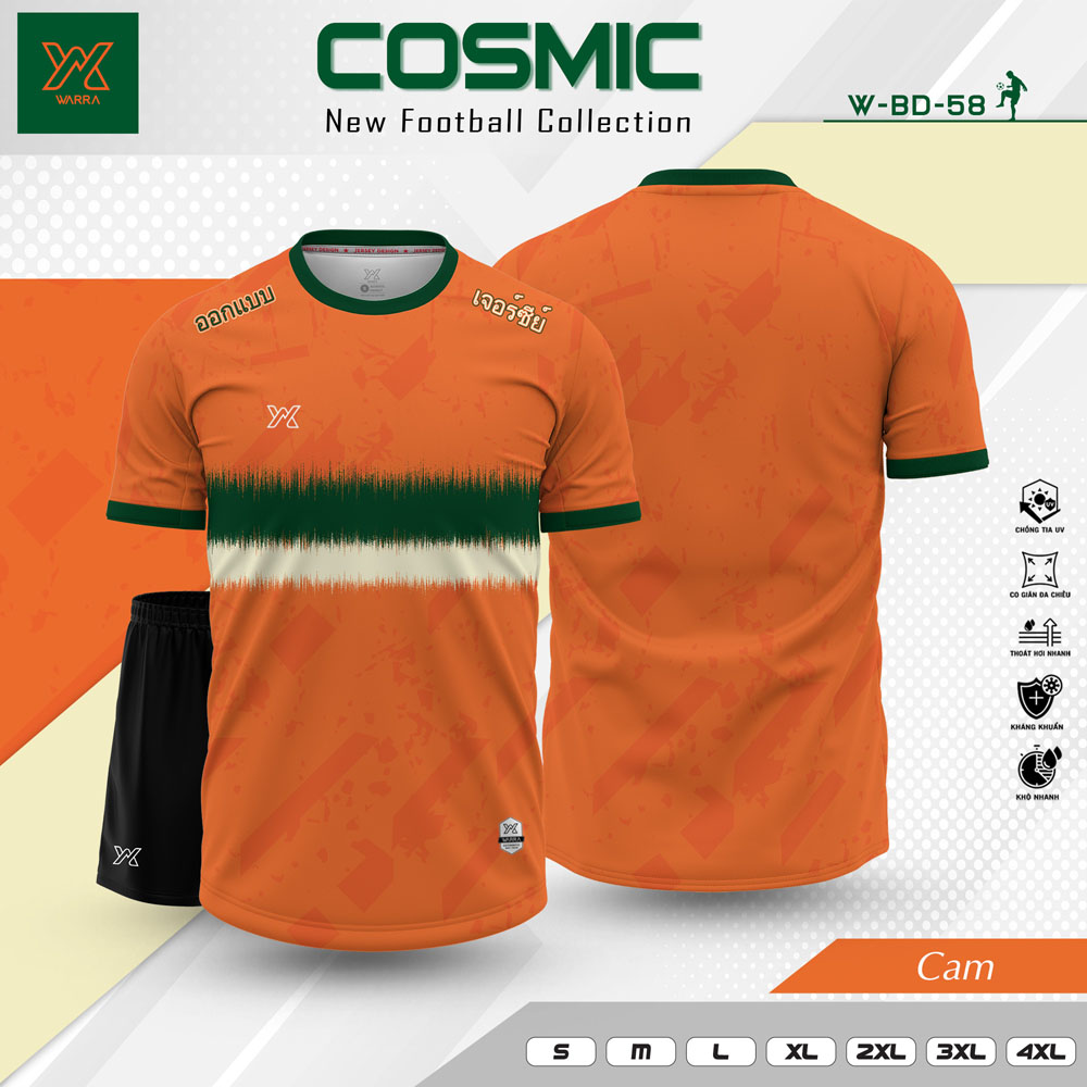 Áo bóng đá COSMIC – W-BD-58 màu đỏ nổi bật - Ảnh 2