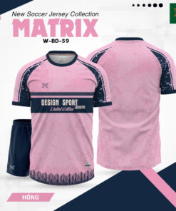 Áo Bóng Đá MATRIX W-BD-59 Hồng Pastel Năng Động