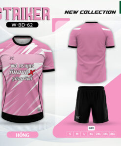 Bộ Quần Áo Bóng Đá STRIKER W-BD-62 Hồng Pastel Cá Tính