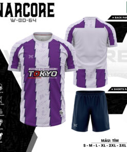 Áo đấu thể thao WARCORE W-BD-64 tím nổi bật