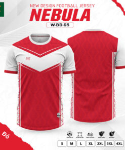 Áo bóng đá Nebula W-BD-65 đỏ trắng – Năng lượng & đam mê sân cỏ