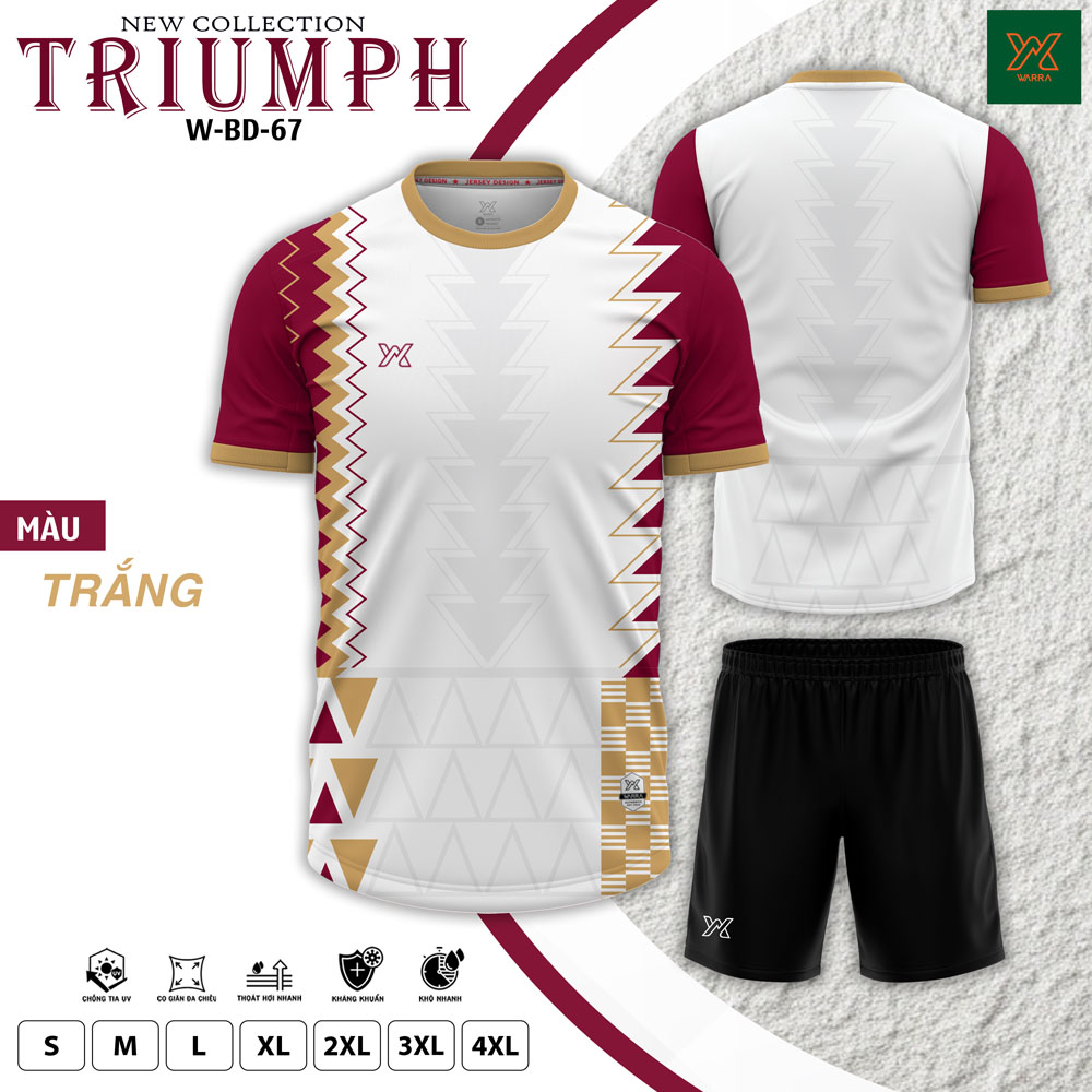 Áo bóng đá WB BD-67 màu Kem - Thanh lịch, thoáng mát và đậm cá tính thể thao - Ảnh 4