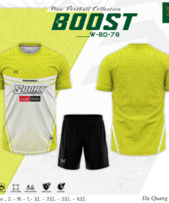 Áo Bóng Đá BOOST W-BD-78 Vàng Dạ Quang