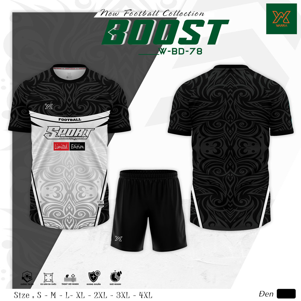 Áo Bóng Đá BOOST W-BD-78 Vàng Dạ Quang - Ảnh 2