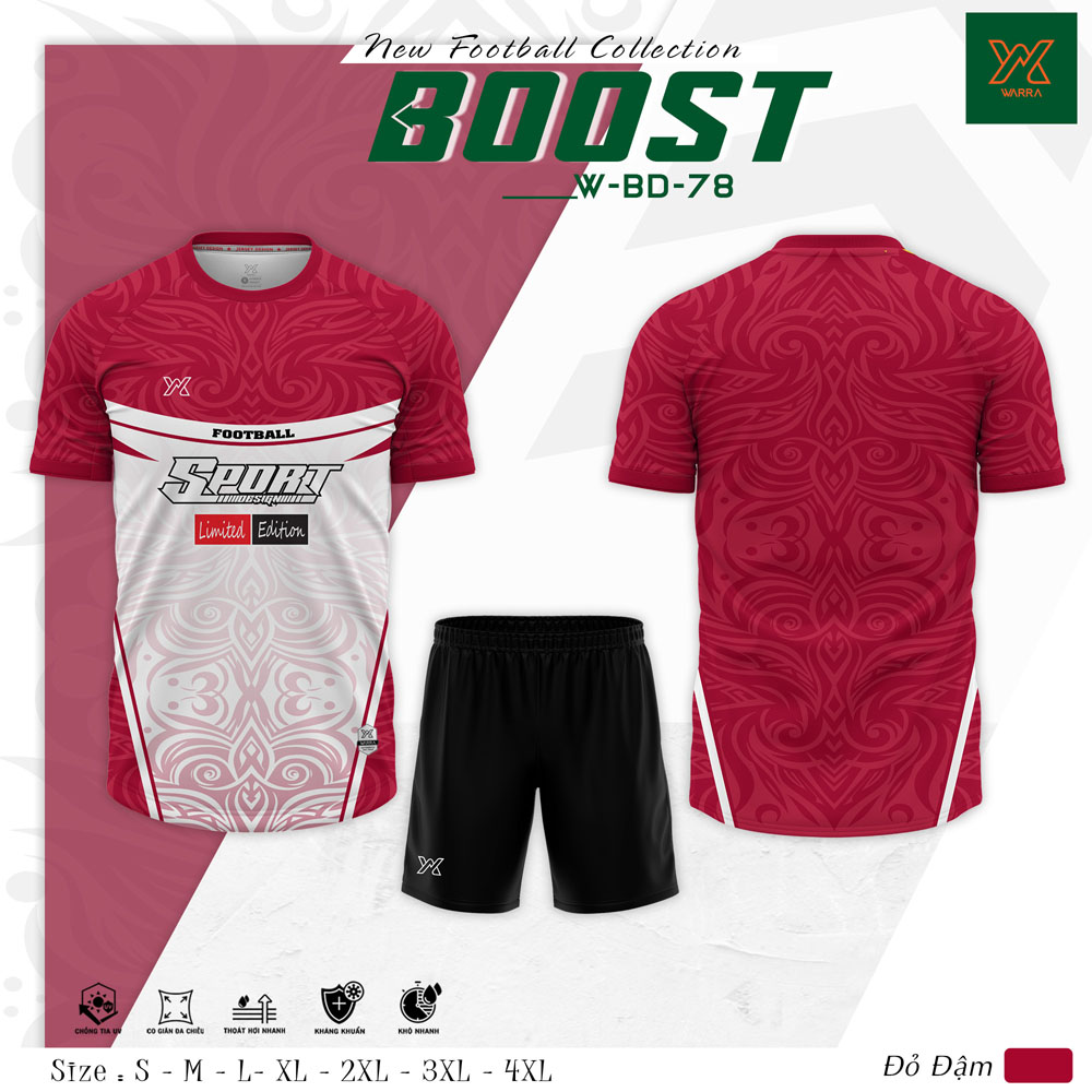 Áo Bóng Đá BOOST W-BD-78 Vàng Dạ Quang - Ảnh 3