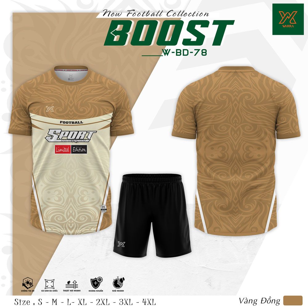 Áo Bóng Đá BOOST W-BD-78 Vàng Dạ Quang - Ảnh 6