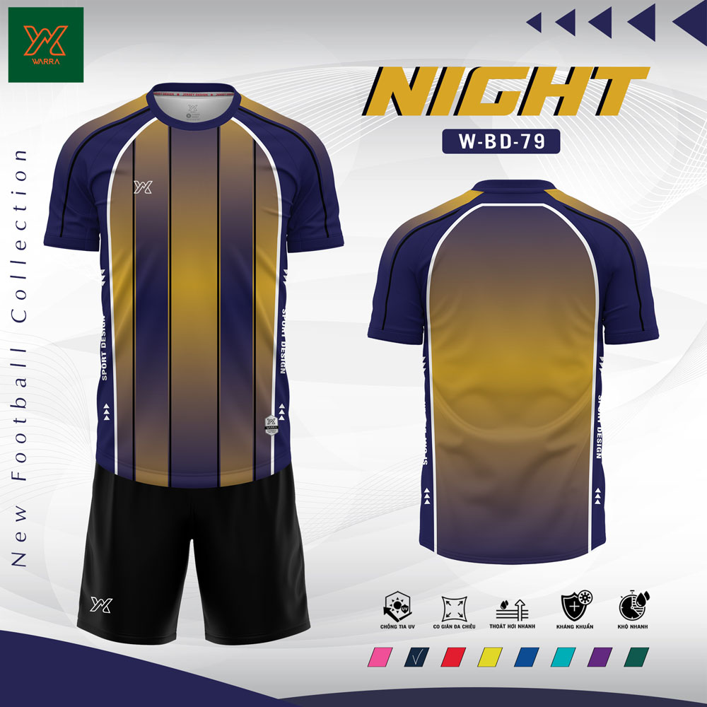 Áo Bóng Đá Nam W-BD-79 Màu Đỏ Chuyển Sắc - Ảnh 4