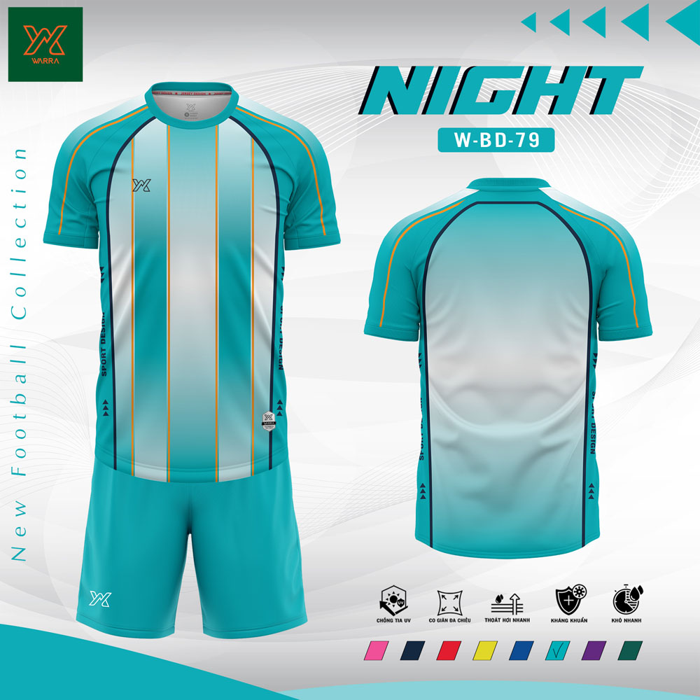 Áo Bóng Đá Nam W-BD-79 Màu Đỏ Chuyển Sắc - Ảnh 7